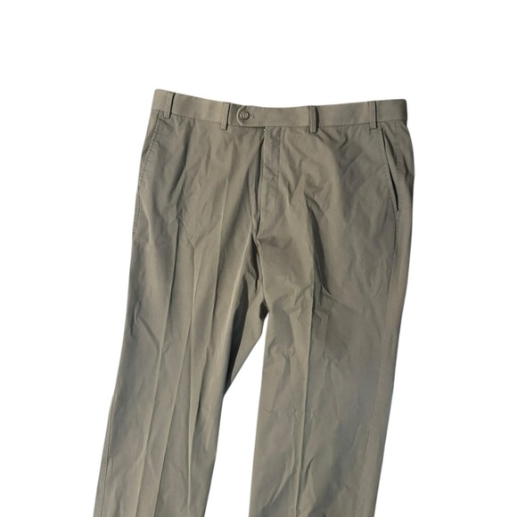 Paul Stuart Men’s Beige Twill Dress Pants Size 38 X 38 Flat Front Business - Picture 4 of 9